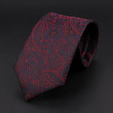 ZONFAZ Fashion Jacquard Paisley Striped Silk Neckties For Men Formal Business Party Skinny Ties