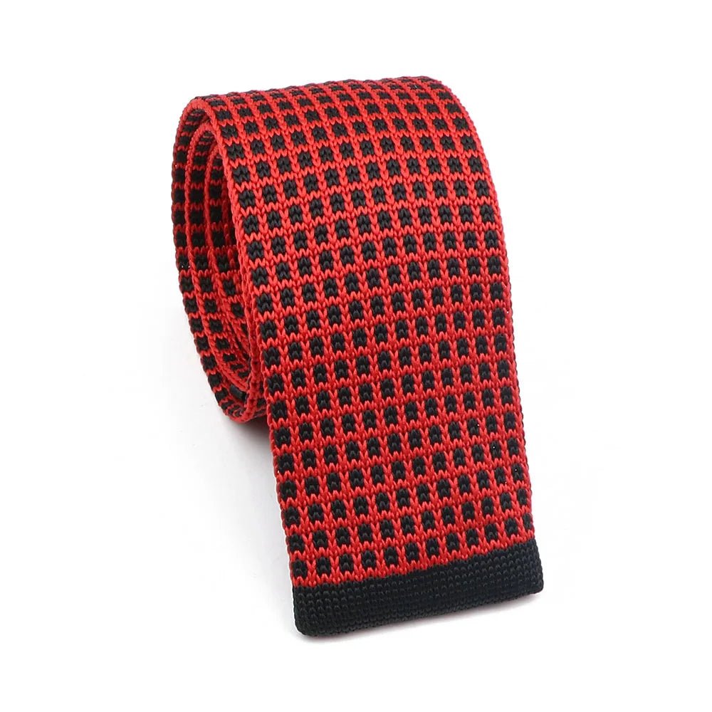 ZONFAZ Fashion Leisure Knitted Ties for Men Colourful Striped Woven Skinny Knit Neckties