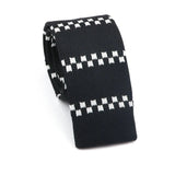 ZONFAZ Fashion Leisure Knitted Ties for Men Colourful Striped Woven Skinny Knit Neckties