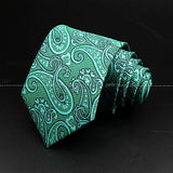 ZONFAZ Fashion Men's 8cm Paisley Floral Neckties for Wedding Party Meeting Business Silk Ties