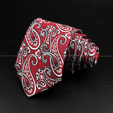 ZONFAZ Fashion Men's 8cm Paisley Floral Neckties for Wedding Party Meeting Business Silk Ties