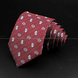 ZONFAZ Fashion Men's 8cm Paisley Floral Neckties for Wedding Party Meeting Business Silk Ties