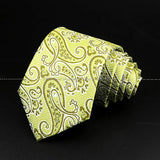 ZONFAZ Fashion Men's 8cm Paisley Floral Neckties for Wedding Party Meeting Business Silk Ties