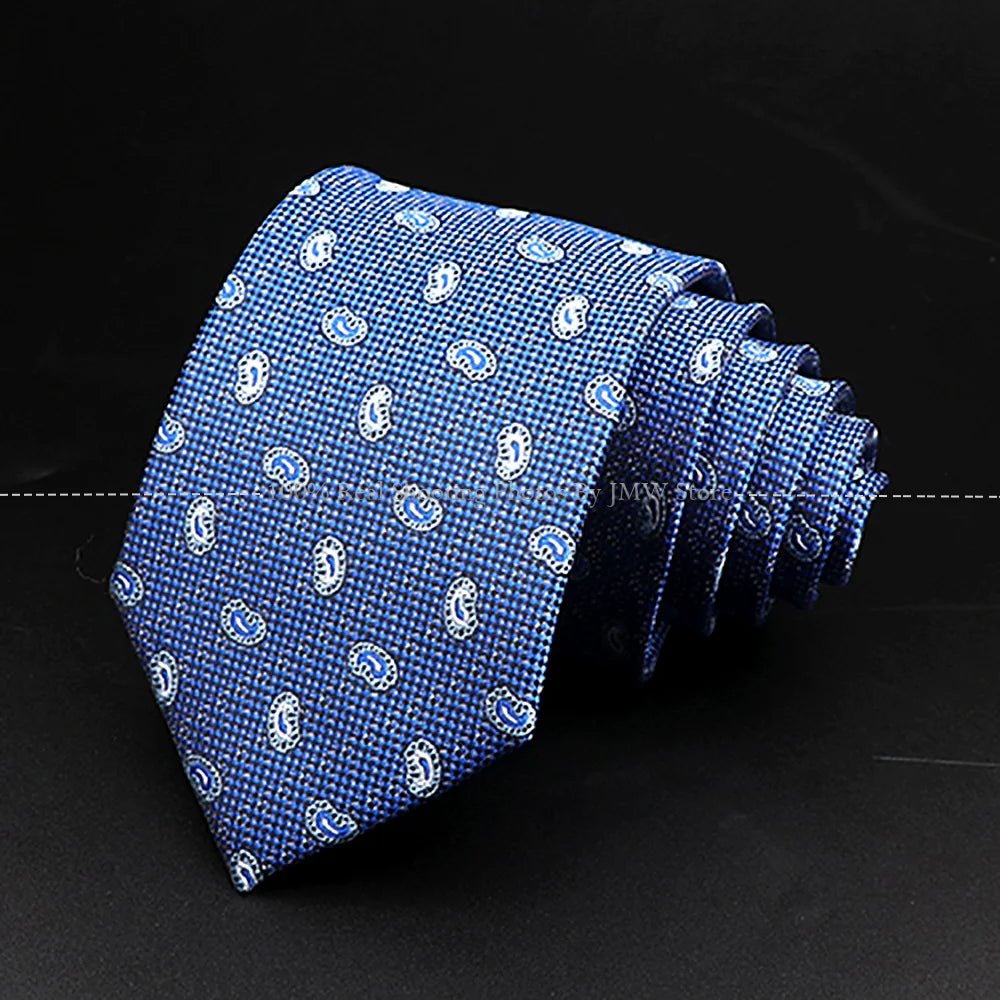 ZONFAZ Fashion Men's 8cm Paisley Floral Neckties for Wedding Party Meeting Business Silk Ties