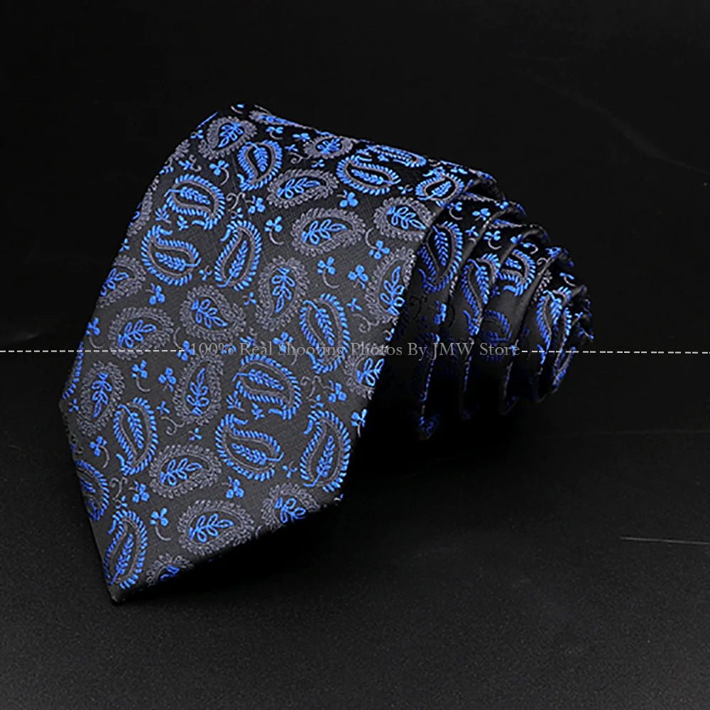 ZONFAZ Fashion Men's 8cm Paisley Floral Neckties for Wedding Party Meeting Business Silk Ties