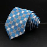 ZONFAZ Fashion Men's 8cm Paisley Floral Neckties for Wedding Party Meeting Business Silk Ties