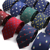 ZONFAZ Fashion Men's Animal Fruit Patten Silk Ties