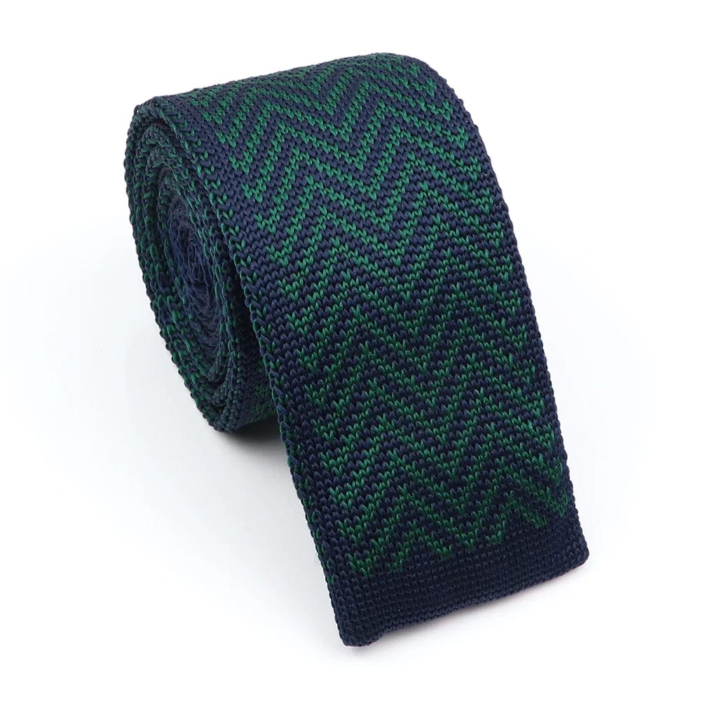 ZONFAZ Fashion Men's Colourful Knitted Tie Skinny Striped Knit Necktie