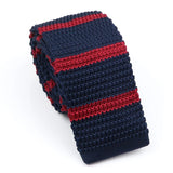 ZONFAZ Fashion Men's Colourful Knitted Tie Skinny Striped Knit Necktie