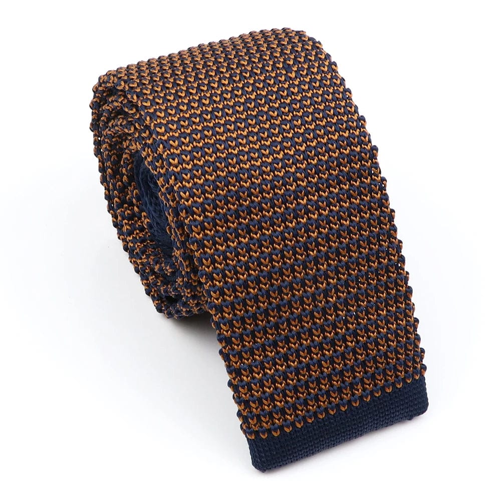 ZONFAZ Fashion Men's Colourful Knitted Tie Skinny Striped Knit Necktie