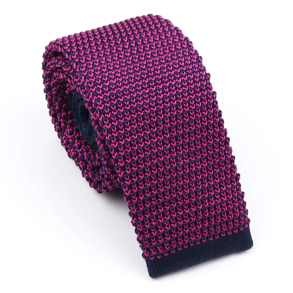 ZONFAZ Fashion Men's Colourful Knitted Tie Skinny Striped Knit Necktie