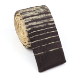 ZONFAZ Fashion Men's Colourful Knitted Tie Skinny Striped Knit Necktie