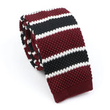 ZONFAZ Fashion Men's Colourful Knitted Tie Skinny Striped Knit Necktie