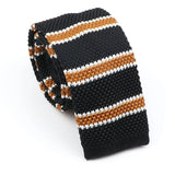 ZONFAZ Fashion Men's Colourful Knitted Tie Skinny Striped Knit Necktie