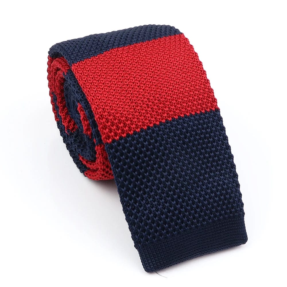 ZONFAZ Fashion Men's Colourful Knitted Tie Skinny Striped Knit Necktie