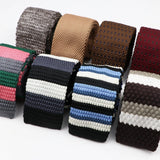 ZONFAZ Fashion Men's Knitted Necktie 6CM Skinny Classic Striped Ties