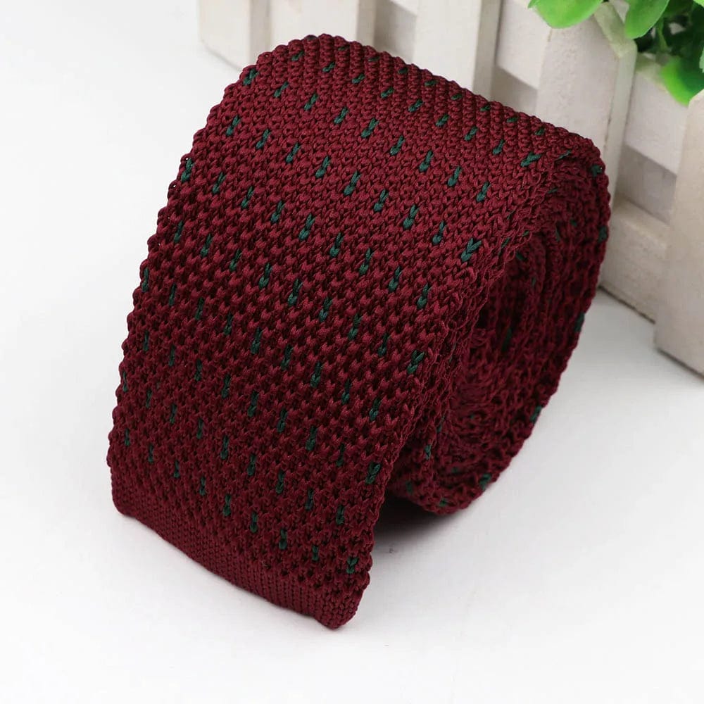 ZONFAZ Fashion Men's Knitted Necktie 6CM Skinny Classic Striped Ties