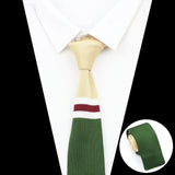 ZONFAZ Fashion Men's Knitted Tie Skinny Knit Necktie