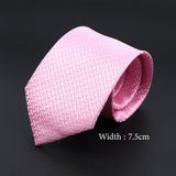 ZONFAZ Fashion Pink Silk Neckties for Men Women Skinny Classic Striped Ties For Wedding Party Formal Neck Accessories