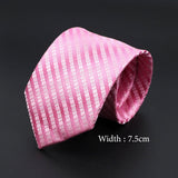 ZONFAZ Fashion Pink Silk Neckties for Men Women Skinny Classic Striped Ties For Wedding Party Formal Neck Accessories