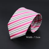 ZONFAZ Fashion Pink Silk Neckties for Men Women Skinny Classic Striped Ties For Wedding Party Formal Neck Accessories