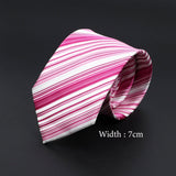 ZONFAZ Fashion Pink Silk Neckties for Men Women Skinny Classic Striped Ties For Wedding Party Formal Neck Accessories