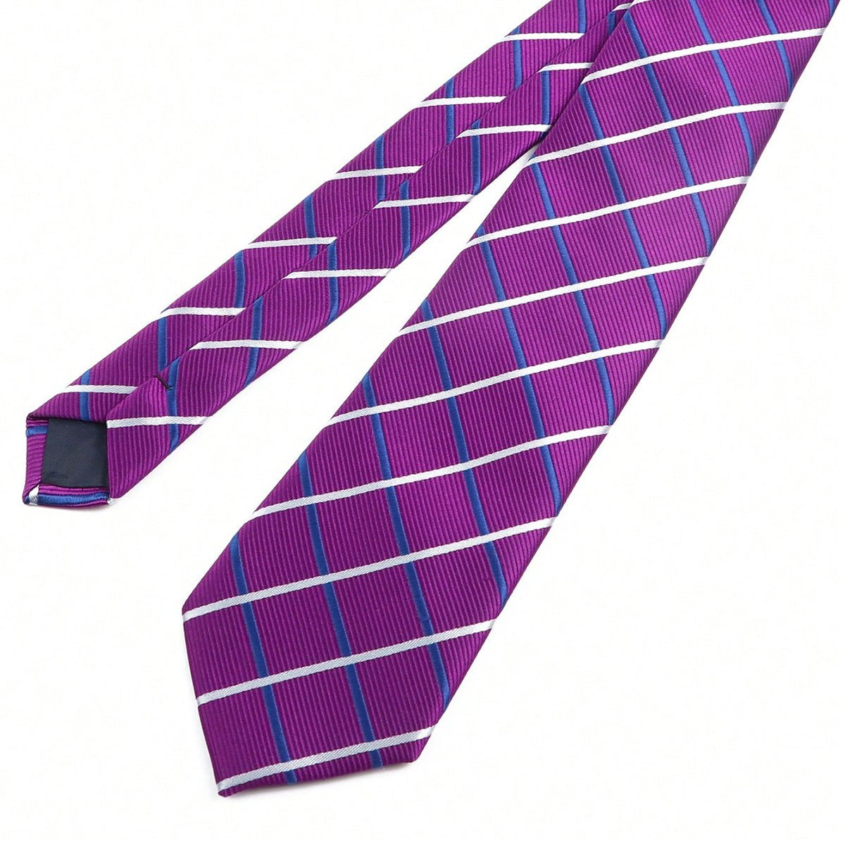 ZONFAZ Fashion Purple Striped Necktie 7cm Skinny Business Silk Tie