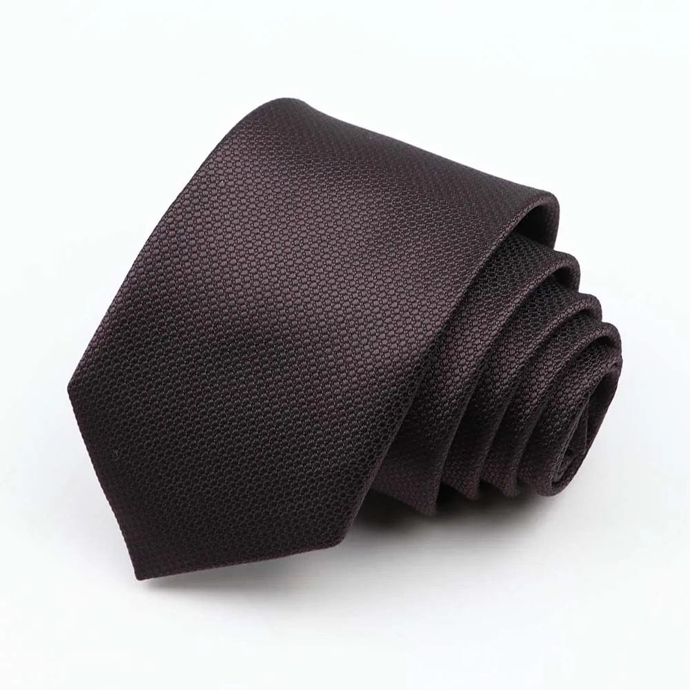 ZONFAZ Fashion Silk Necktie For Men Business Formal Jacquard Striped Skinny Tie