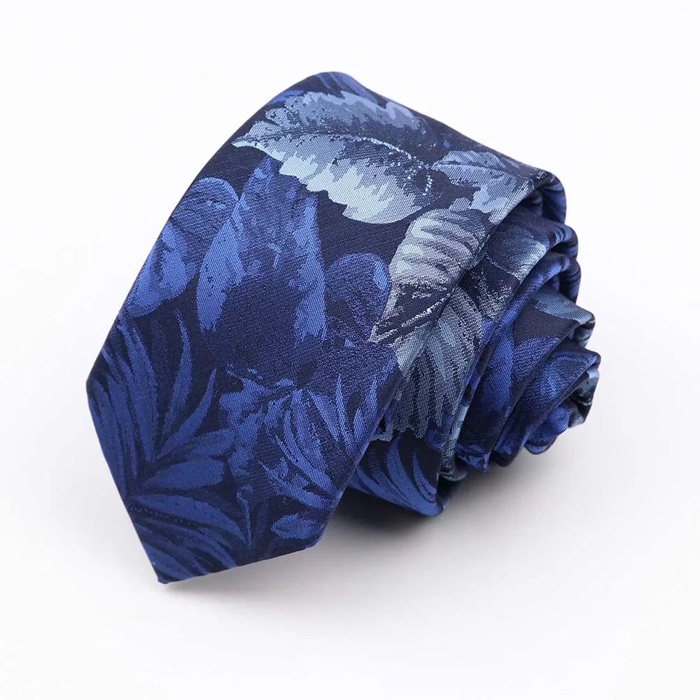 ZONFAZ Fashion Silk Necktie For Men Business Formal Jacquard Striped Skinny Tie