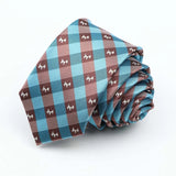 ZONFAZ Fashion Silk Necktie For Men Business Formal Jacquard Striped Skinny Tie