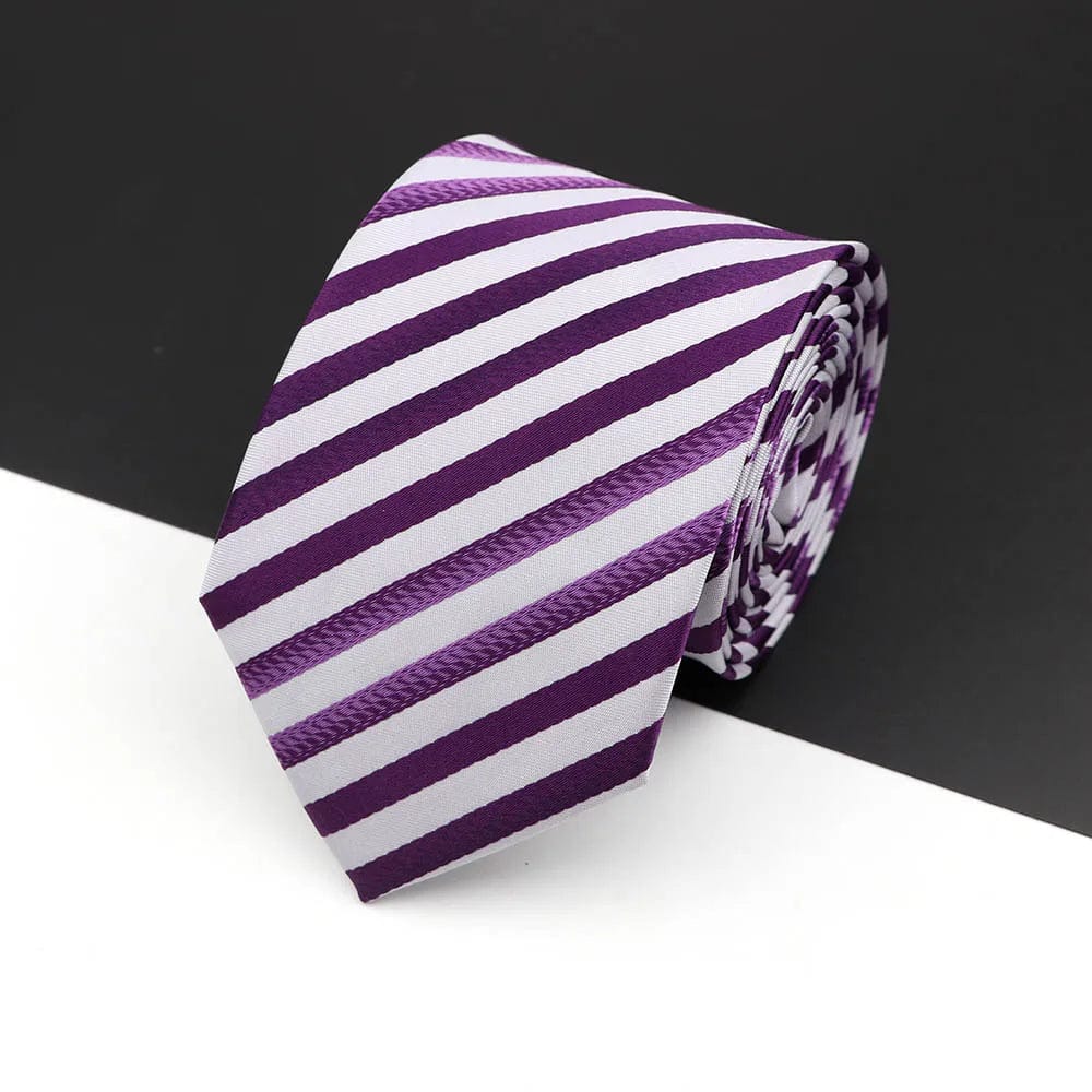 ZONFAZ Fashion Silk Necktie For Men Formal Skinny Striped Paisley Ties