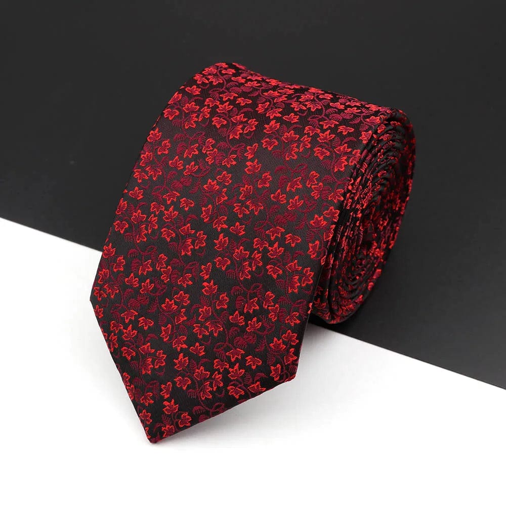 ZONFAZ Fashion Silk Necktie For Men Formal Skinny Striped Paisley Ties