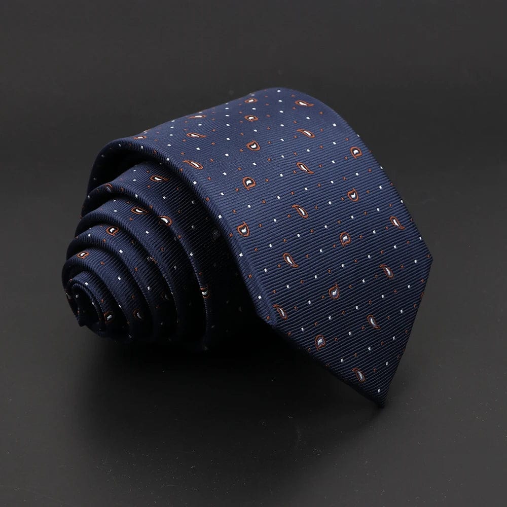 ZONFAZ Fashion Silk Necktie For Men Formal Skinny Striped Paisley Ties