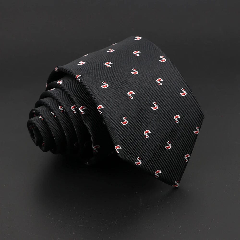 ZONFAZ Fashion Silk Necktie For Men Formal Skinny Striped Paisley Ties