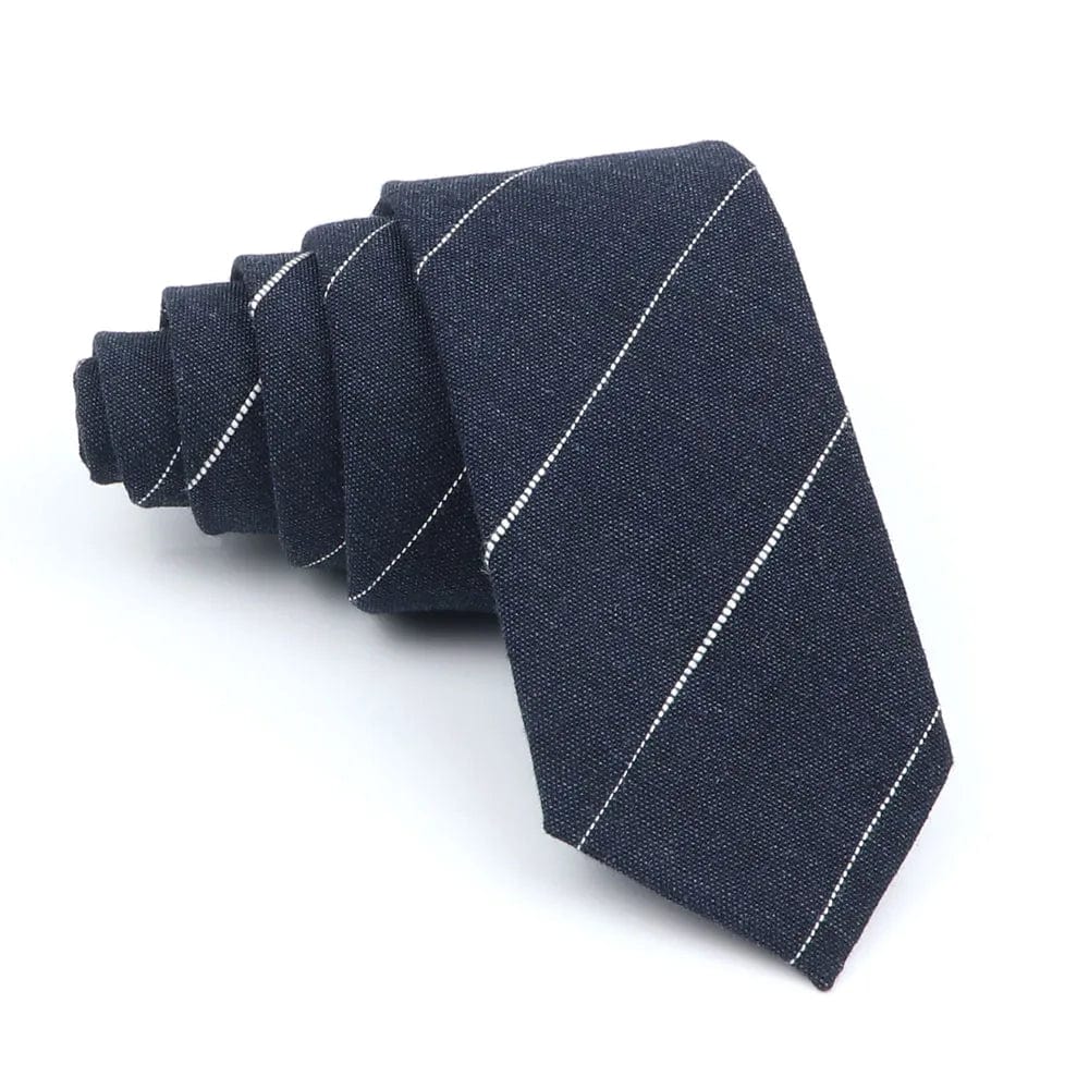 ZONFAZ Fashion Skinny Cotton Handmade Striped Ties