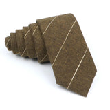 ZONFAZ Fashion Skinny Cotton Handmade Striped Ties