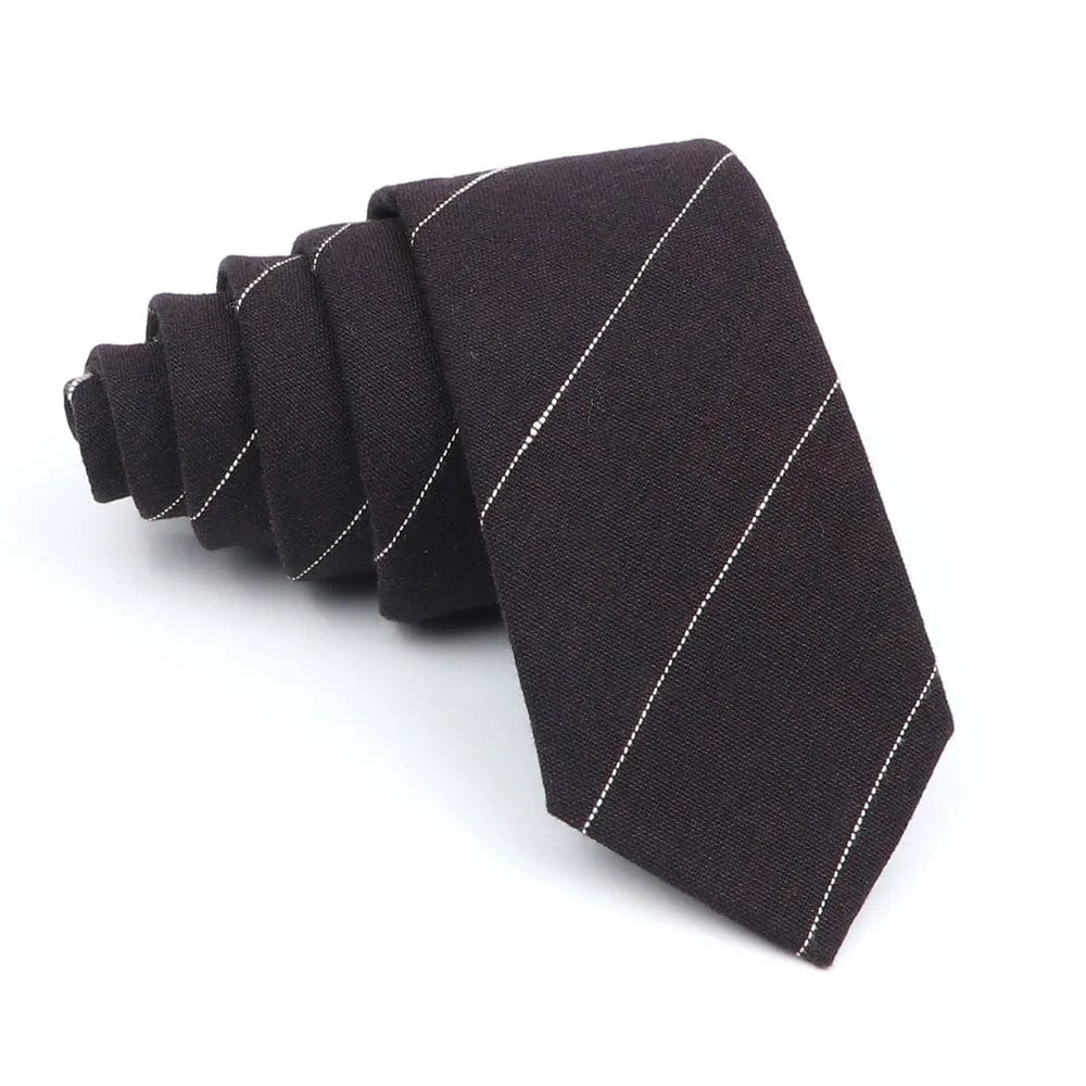 ZONFAZ Fashion Skinny Cotton Handmade Striped Ties