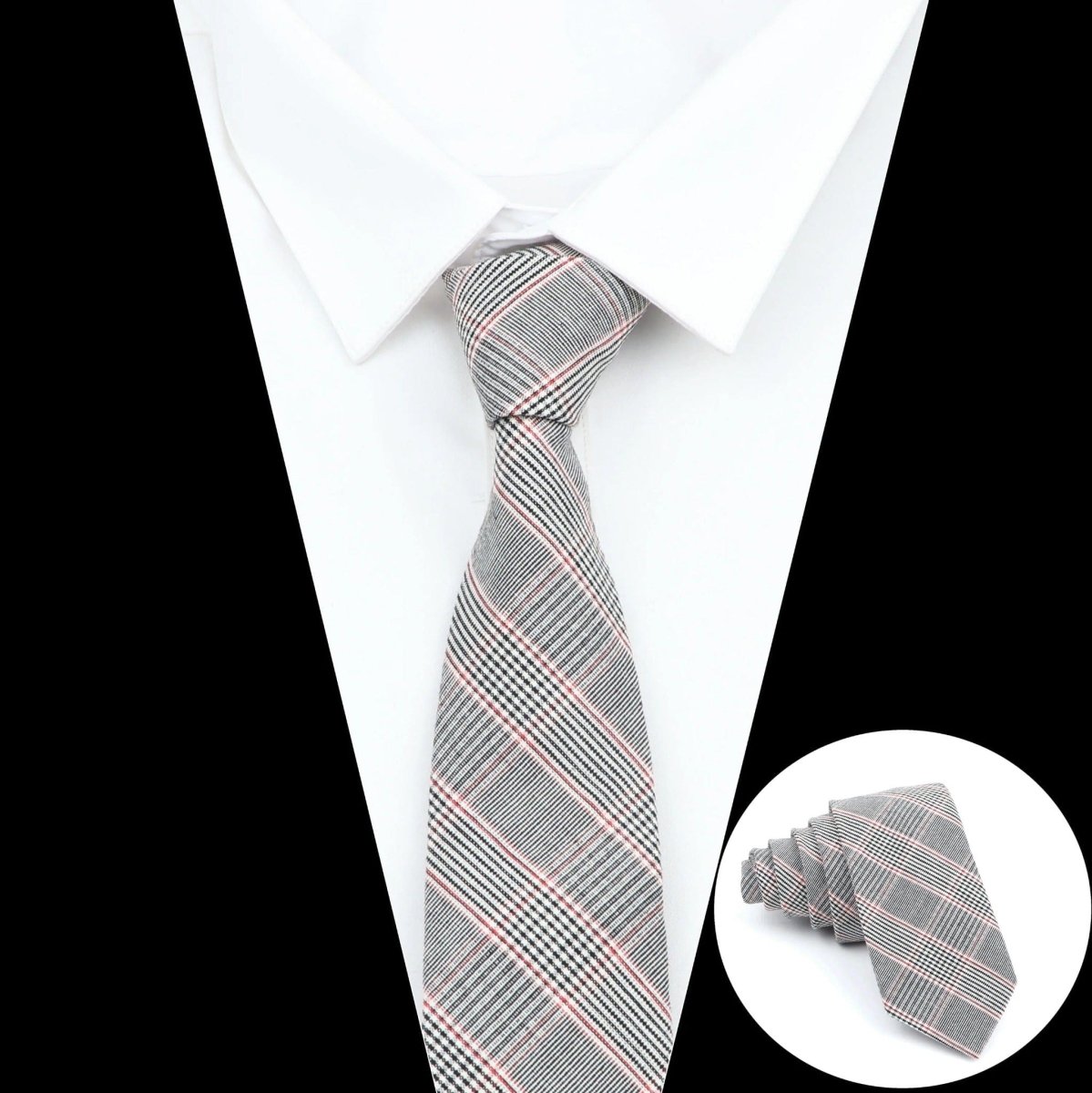 ZONFAZ Fashion Skinny Cotton Handmade Striped Ties