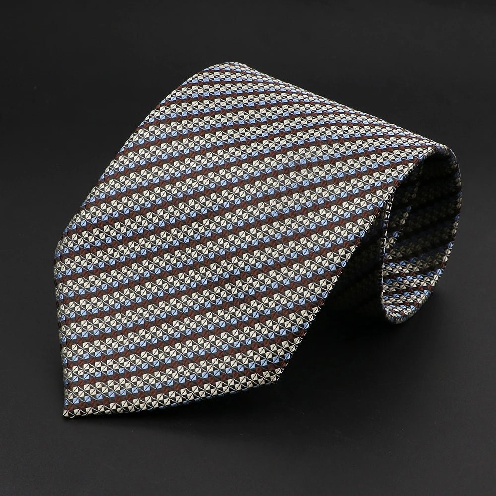 ZONFAZ Fashion Striped 9cm Widen Silk Ties