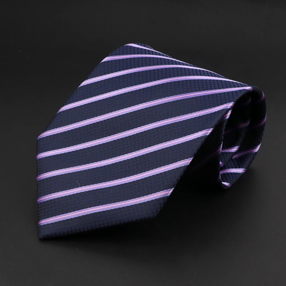 ZONFAZ Fashion Striped 9cm Widen Silk Ties