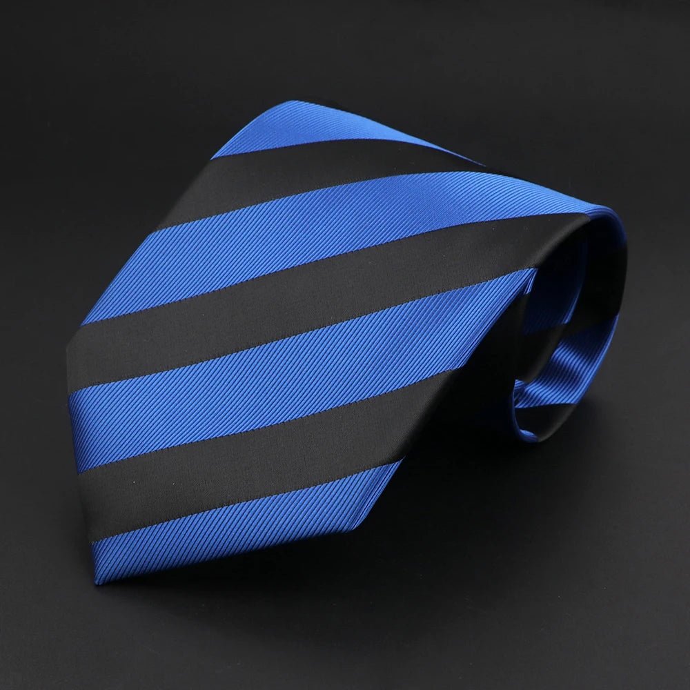 ZONFAZ Fashion Striped 9cm Widen Silk Ties