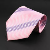 ZONFAZ Fashion Striped 9cm Widen Silk Ties