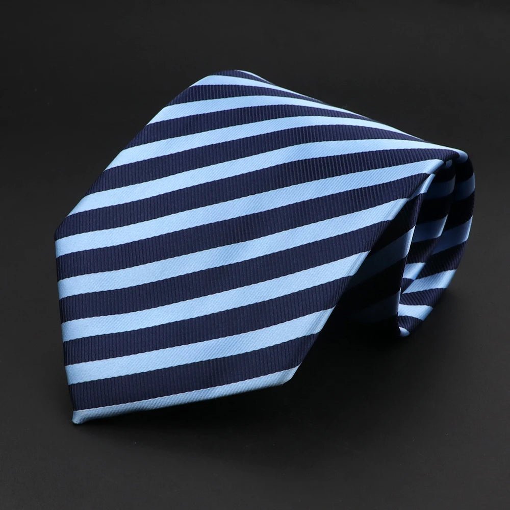 ZONFAZ Fashion Striped 9cm Widen Silk Ties