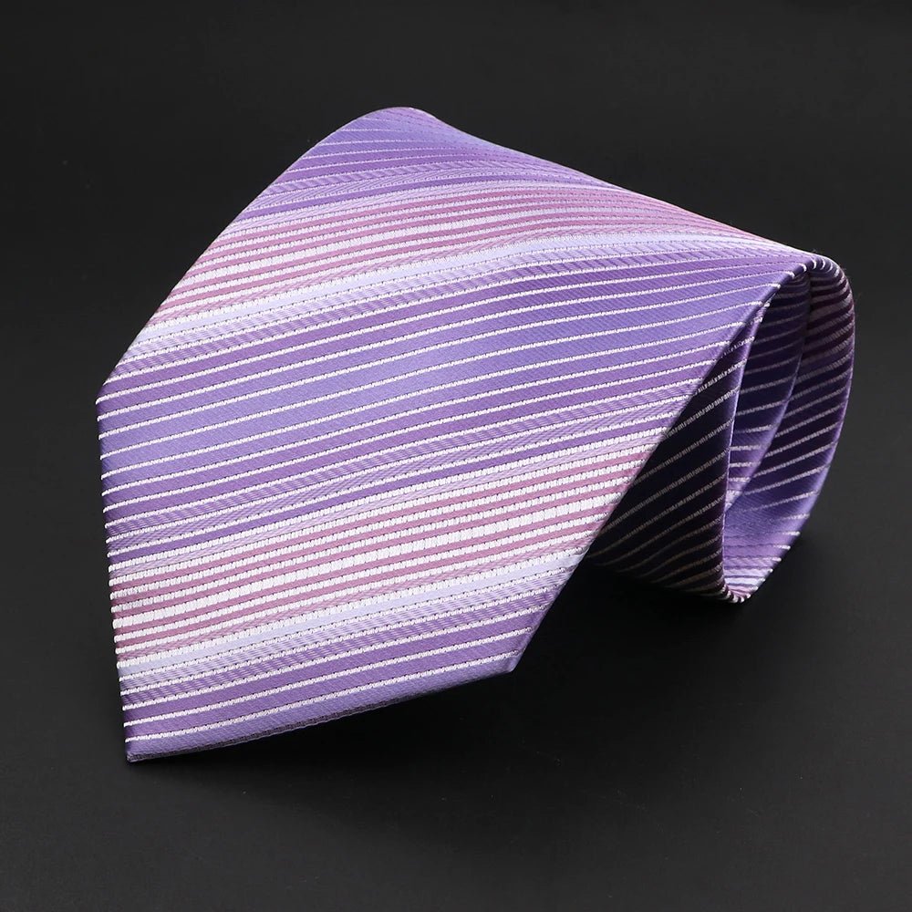 ZONFAZ Fashion Striped 9cm Widen Silk Ties