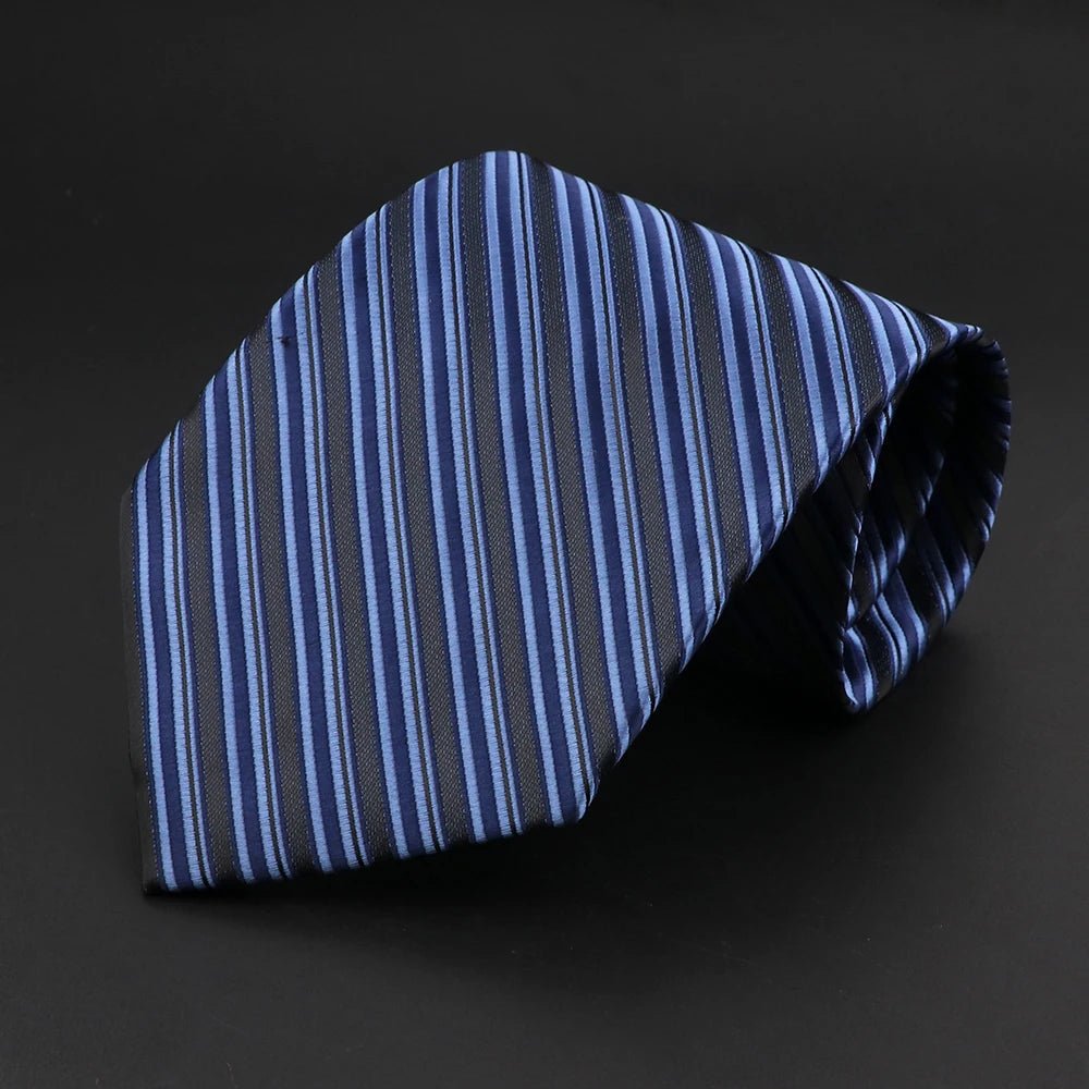 ZONFAZ Fashion Striped 9cm Widen Silk Ties