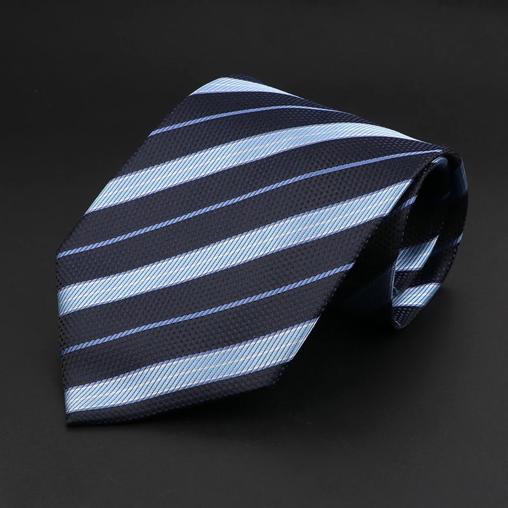 ZONFAZ Fashion Striped 9cm Widen Silk Ties