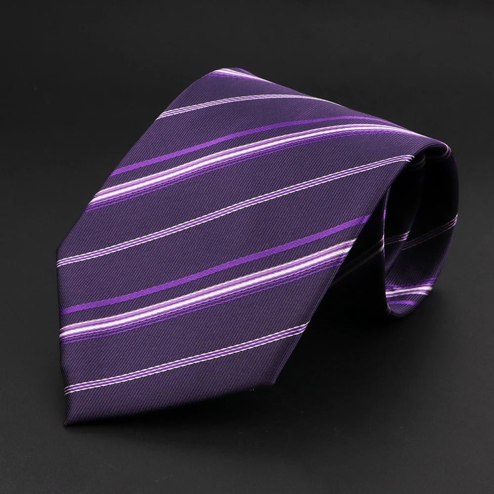 ZONFAZ Fashion Striped 9cm Widen Silk Ties