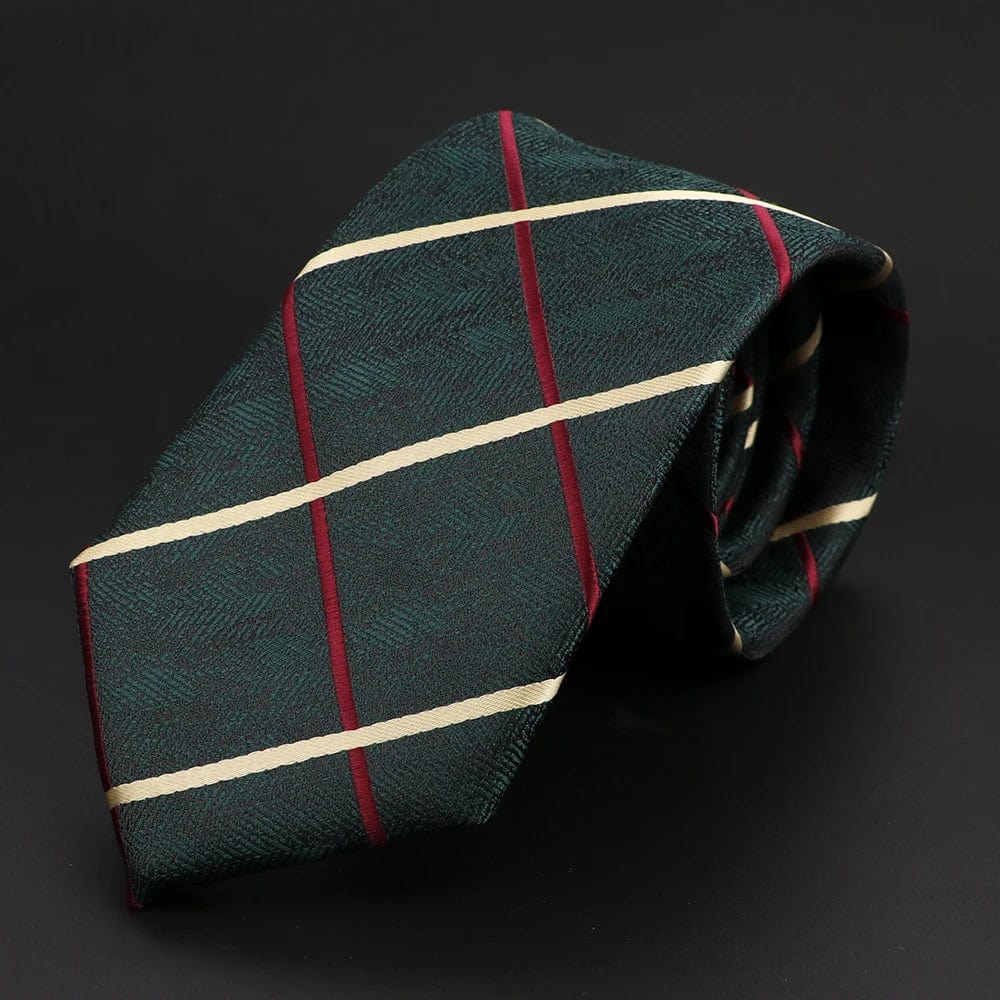 ZONFAZ Fashion Striped Geometric Patterns Silk Ties