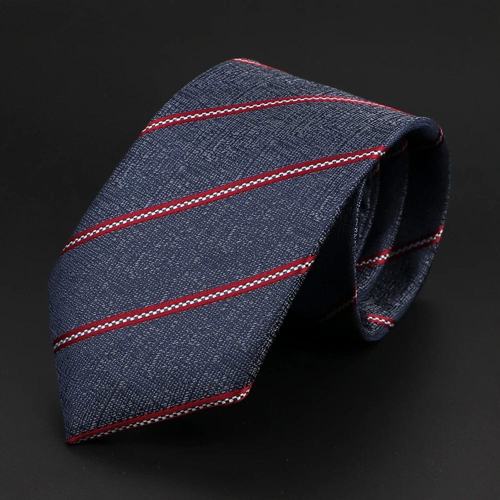 ZONFAZ Fashion Striped Geometric Patterns Silk Ties