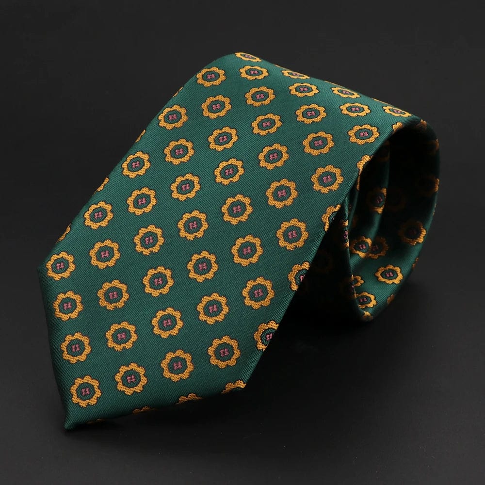 ZONFAZ Fashion Striped Geometric Patterns Silk Ties